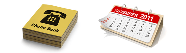 Calendar App and ones for Storing and Managing Contacts